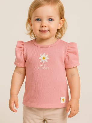 Παιδικο Τ.shirt Για Κοριστι 1-4 Χρονων  Ροδακινι Χρωμα