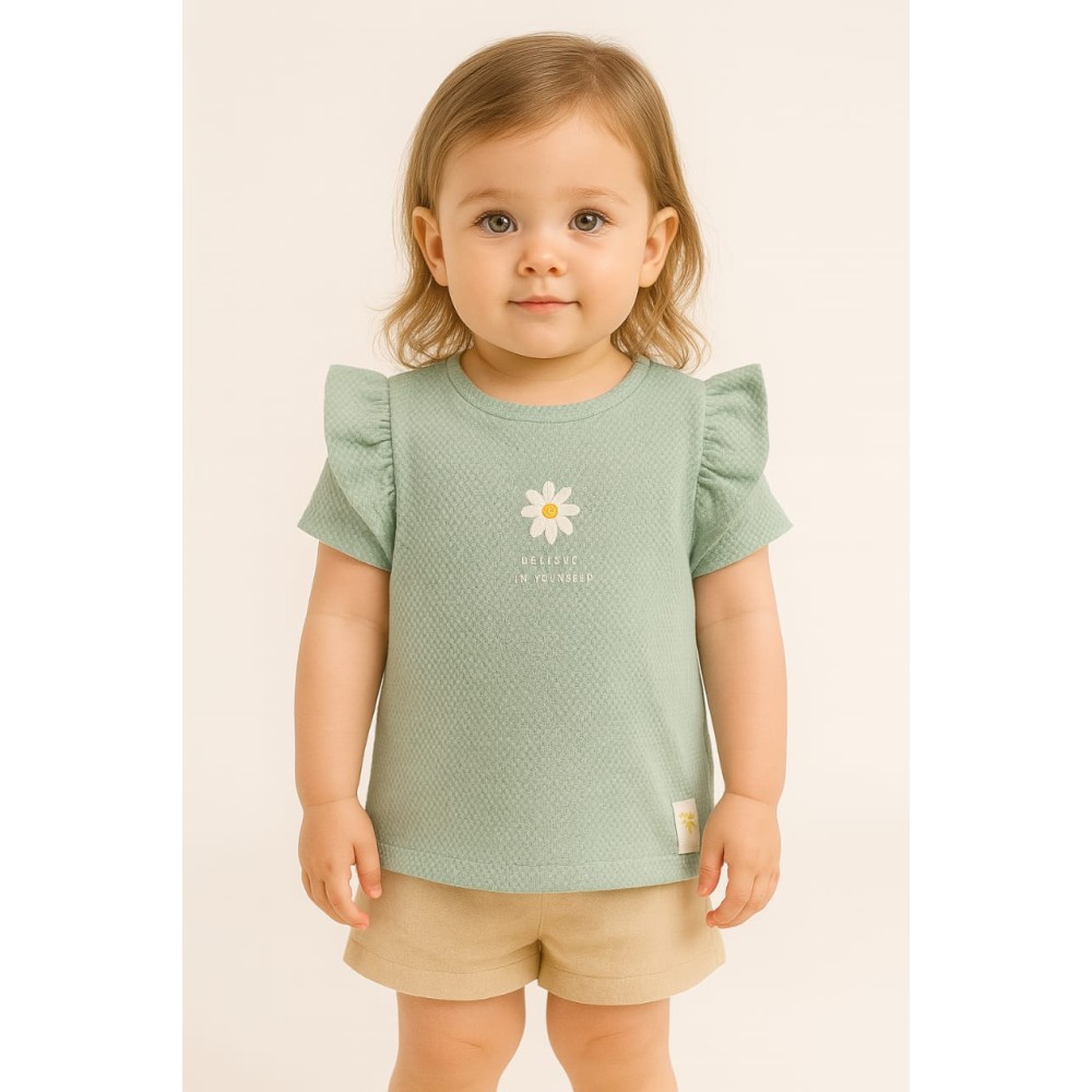 Παιδικο Τ.shirt Για Κοριστι 1-4 Χρονων Χρωμα Μεντας