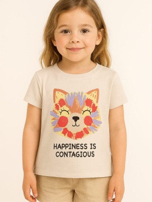 Παιδικο Τ.shirt Για Κοριστι 2-5 Χρονων  Κρεμ