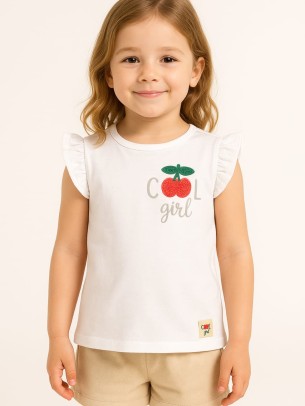 Παιδικο Τ.shirt Για Κοριστι 3-6 Χρονων  Λευκο