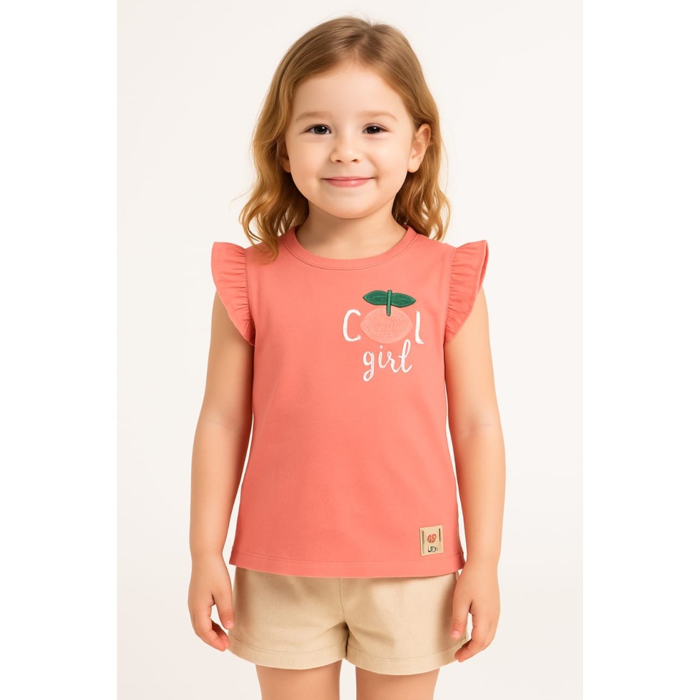 Παιδικο Τ.shirt Για Κοριστι 3-6 Χρονων  Κοραλι