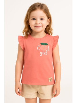 Παιδικο Τ.shirt Για Κοριστι 3-6 Χρονων  Κοραλι
