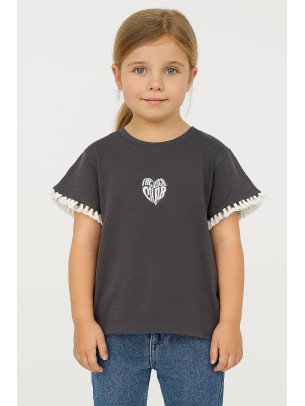 Παιδικο Τ.shirt Για Κοριστι  2-5  Χρονων  Γκρι