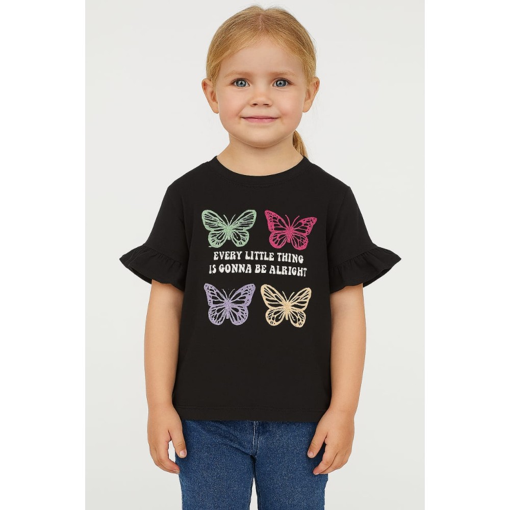 Παιδικο Τ.shirt Για Κοριστι 2-5 Χρονων  Μαυρο