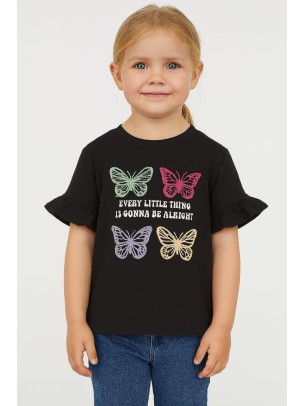 Παιδικο Τ.shirt Για Κοριστι 2-5 Χρονων  Μαυρο