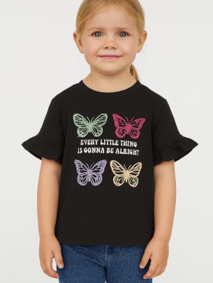 Παιδικο Τ.shirt Για Κοριστι 2-5 Χρονων  Μαυρο