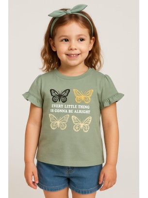 Παιδικο Τ.shirt Για Κοριστι 2-5 Χρονων  Ανοιχτο Πρασινο