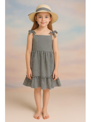 Παιδικο Φορεμα 6-9 Χρονων Λευκο-Μαυρο