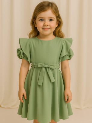 Παιδικο Φορεμα 6-12  Χρονων Φυστικι