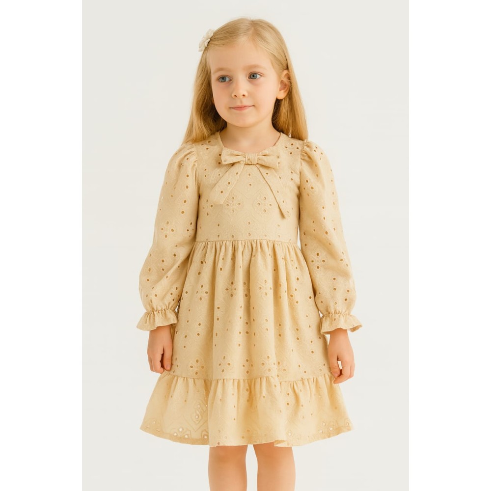 Παιδικο Φορεμα 6-9 Χρονων Μπεζ