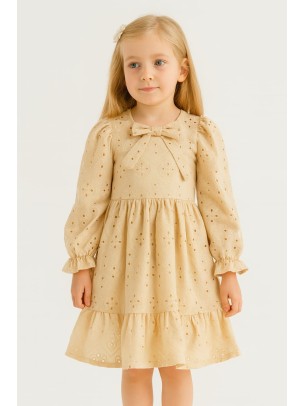 Παιδικο Φορεμα 6-9 Χρονων Μπεζ