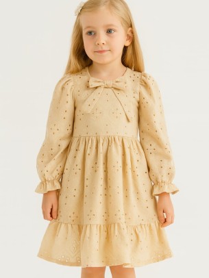 Παιδικο Φορεμα 6-9 Χρονων Μπεζ