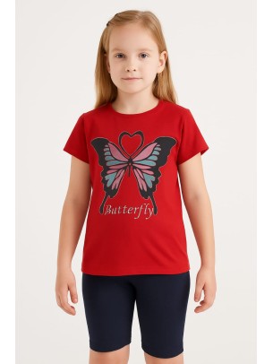 Παιδικο Σετ Για Κοριτσι 9-12 Χρονων Κοκκινο- Μπλε Σκουρο