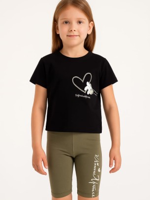 Παιδικο Σετ Για Κοριτσι 7-11 Χρονων  Μαυρο -Πρασινο