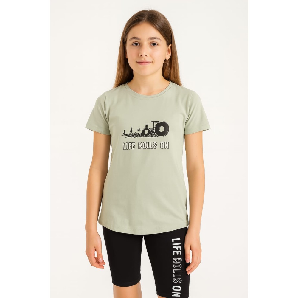 Παιδικο Σετ Για Κοριτσι 10-13 Χρονων Φυστικι - Μαυρο