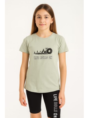 Παιδικο Σετ Για Κοριτσι 10-13 Χρονων Φυστικι - Μαυρο