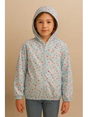 Παιδικο Αδιαβροχο Μπουφαν Για Κοριτσι  10-13 Χρονων Μπλε Του Παγου