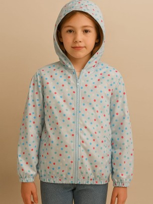 Παιδικο Αδιαβροχο Μπουφαν Για Κοριτσι  10-13 Χρονων Μπλε Του Παγου