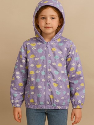 Παιδικο Αδιαβροχο Μπουφαν Για Κοριτσι  6-9 Χρονων Μωβ