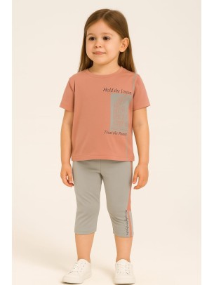 Παιδικο Σετ Για Κοριτσι 5-8 Χρονων  Σκουρο Ροζ-Γκρι