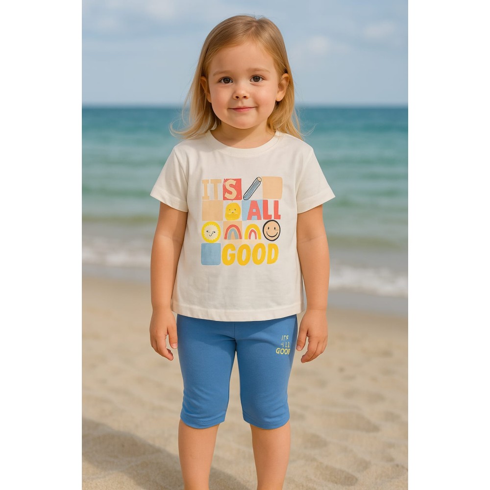 Παιδικο Σετ Για Κοριτσι 1-4 Χρονων Λευκο - Ανοιχτο Μπλε