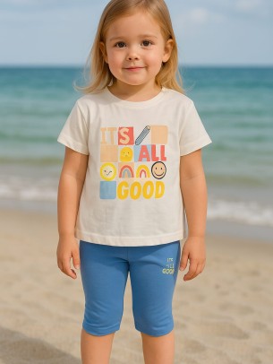 Παιδικο Σετ Για Κοριτσι 1-4 Χρονων Λευκο - Ανοιχτο Μπλε