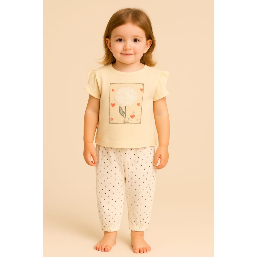 Παιδικο Σετ Για Κοριτσι 2-5 χρονων Μπεζ-Λευκο