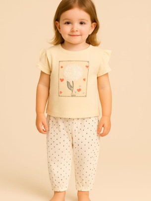 Παιδικο Σετ Για Κοριτσι 2-5 χρονων Μπεζ-Λευκο