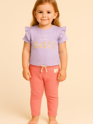 Παιδικο Σετ Για Κοριτσι 1-4 Χρονων Μωβ- Κοραλι