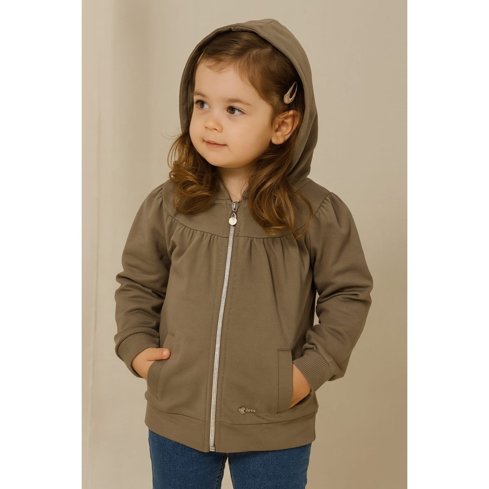 Παιδικη Ζακετα Για Κοριτσι 2-5 Χρονων Ανθρακι