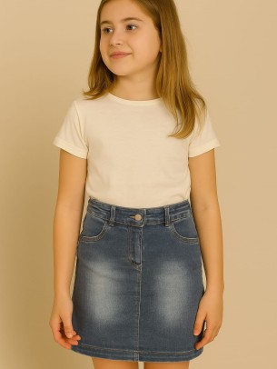 Παιδικη Τζιν  Φουστα 6-9 Χρονων Μπλε