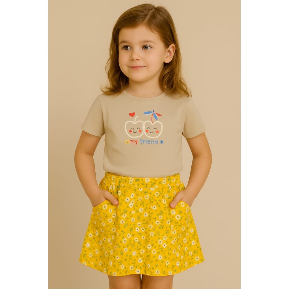 Παιδικη Φουστα 6-9 Χρονων Κιτρινο