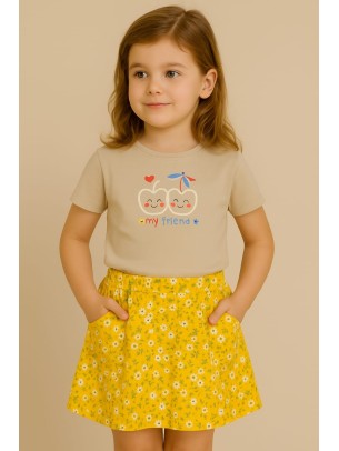 Παιδικη Φουστα 6-9 Χρονων Κιτρινο