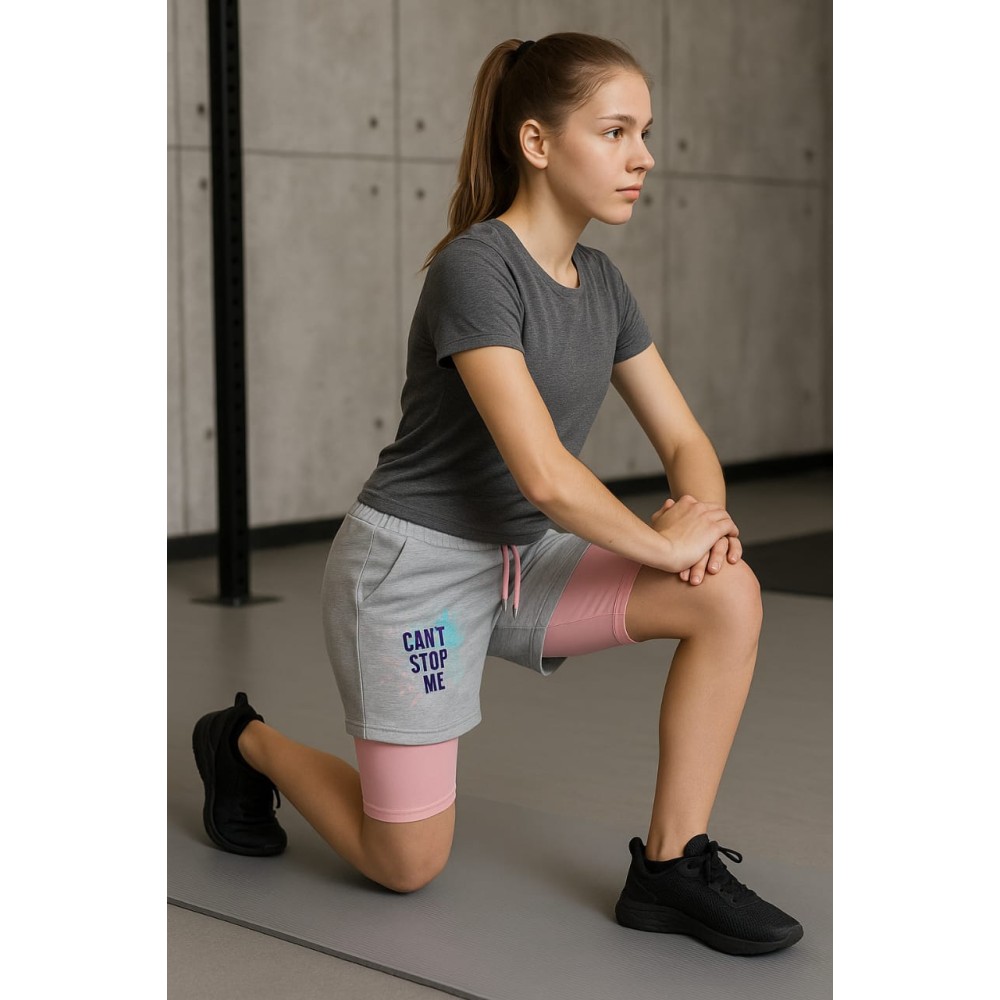 Παιδικο Σορτς 10-13 Χρονων Γκρι Μελανζε