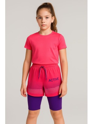 Παιδικο Σορτς 10-13 Χρονων Φουξια Νεον