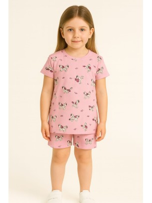 Παιδικο Σετ Πιτζαμα  6-9 Χρονων Ροζ