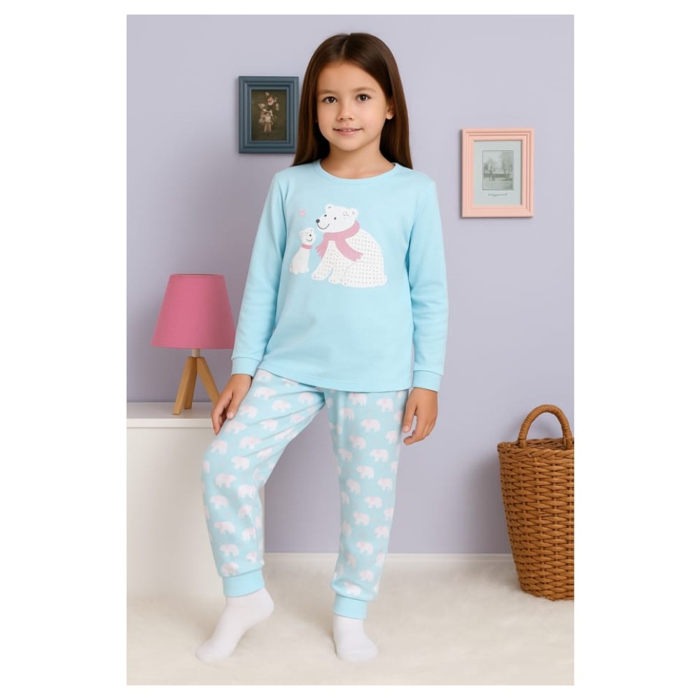 Παιδικο Σετ Πιτζαμα  2-6  Χρονων Τυρκουαζ