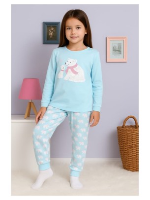 Παιδικο Σετ Πιτζαμα  2-6  Χρονων Τυρκουαζ
