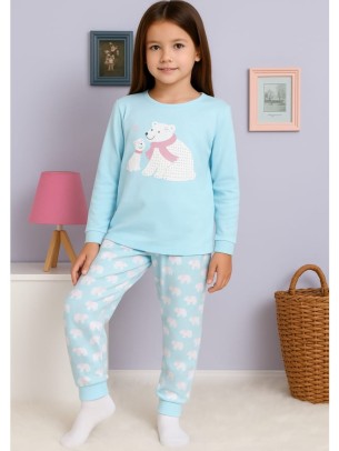 Παιδικο Σετ Πιτζαμα  2-6  Χρονων Τυρκουαζ