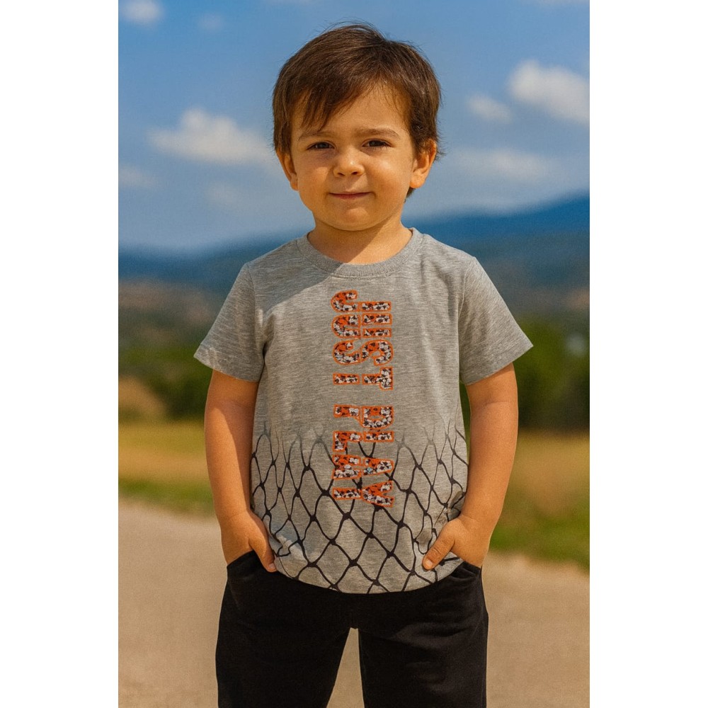 Παιδικο Τ.shirt Για Αγορι 2-5 Χρονων  Γκρι Μελανζε