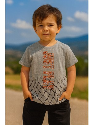 Παιδικο Τ.shirt Για Αγορι 2-5 Χρονων  Γκρι Μελανζε