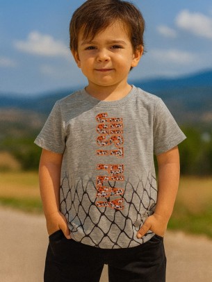 Παιδικο Τ.shirt Για Αγορι 2-5 Χρονων  Γκρι Μελανζε