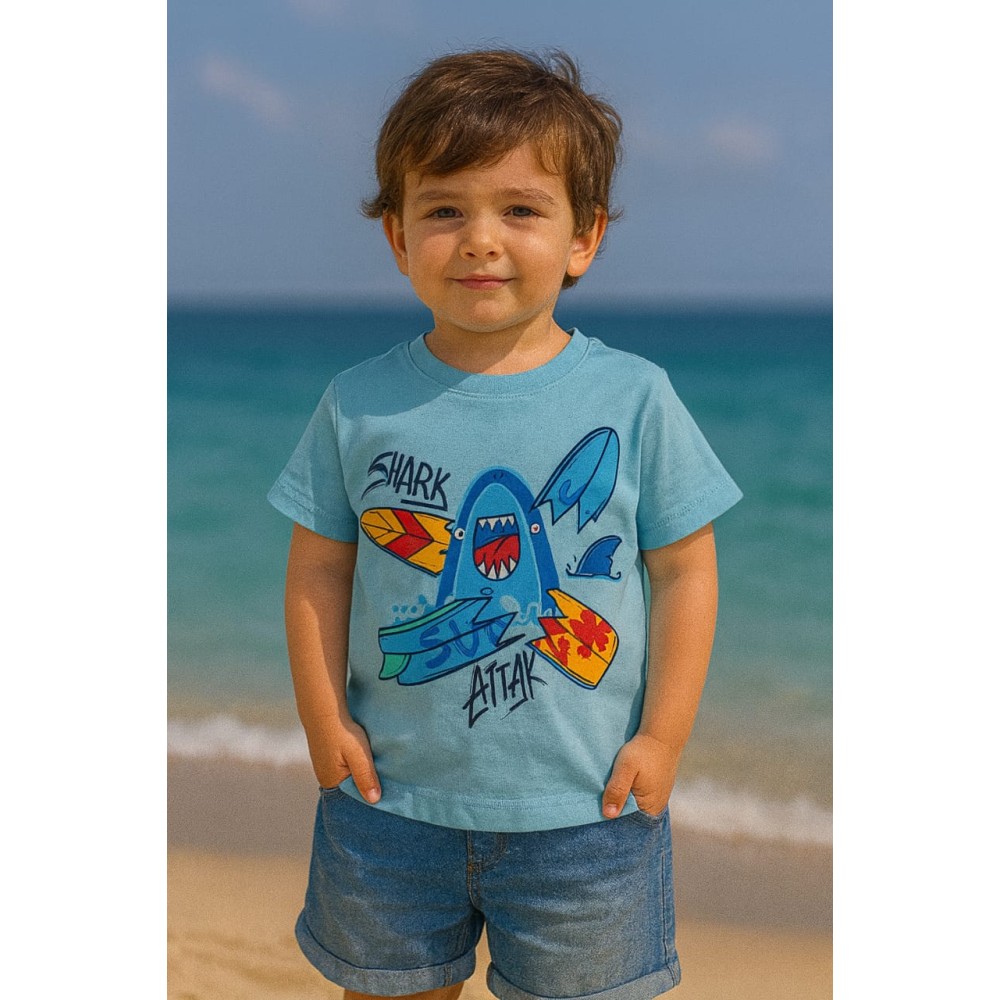 Παιδικο Τ.shirt Για Αγορι  2-5 Χρονων  Μπλε