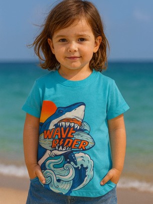 Παιδικο Τ.shirt Για Αγορι 2-5 Χρονων  Τυρκουαζ