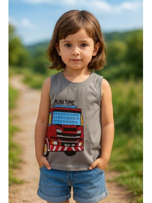 Παιδικο Τ.shirt Για Αγορι 2-5 Χρονων Γκρι