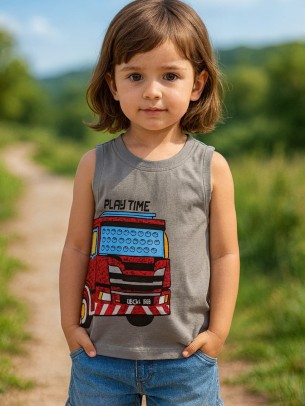 Παιδικο Τ.shirt Για Αγορι 2-5 Χρονων Γκρι