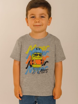 Παιδικο Τ.shirt Για Αγορι 2-5 Χρονων  Γκρι Μελανζε