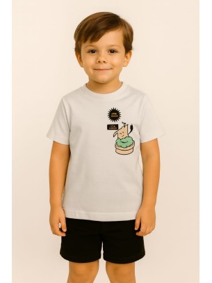 Παιδικο Τ.shirt Για Αγορι 3-7 Χρονων  Λευκο