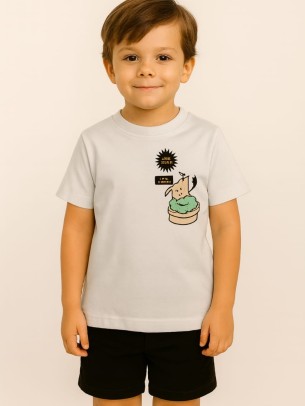 Παιδικο Τ.shirt Για Αγορι 3-7 Χρονων  Λευκο