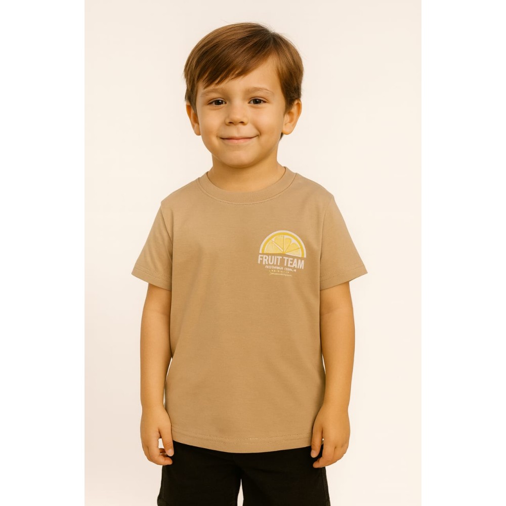 Παιδικο Τ.shirt Για Αγορι 3-7 Χρονων  Μπεζ